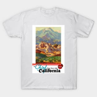 Vintage Travel Poster USA The Chief to California T-Shirt